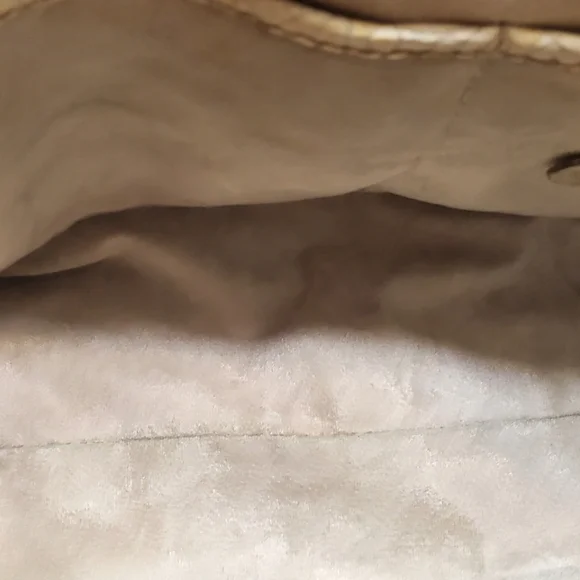 Brahmin Vintage Elegant Leather Cream and Brown  Women's Bag. - Picture 5 of 7